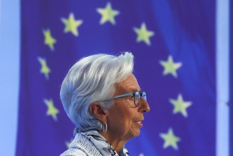 &copy; Reuters. Christine Lagarde, présidente de la Banque centrale européenne (BCE), lors d'une conférence de presse à l'issue d'une réunion de politique monétaire à Francfort. /Photo prise le septembre 2022/REUTERS/Kai Pfaffenbach 