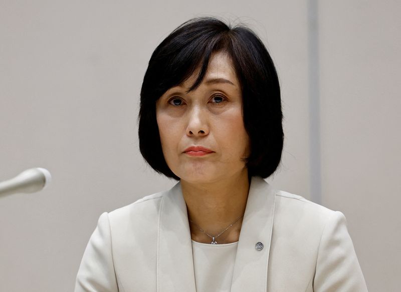 &copy; Reuters. La nueva presidenta de Japan Airlines, Mitsuko Tottori, asiste a una rueda de prensa en Tokio, Japón. 17 de enero de 2024. REUTERS/Kim Kyung-hoon