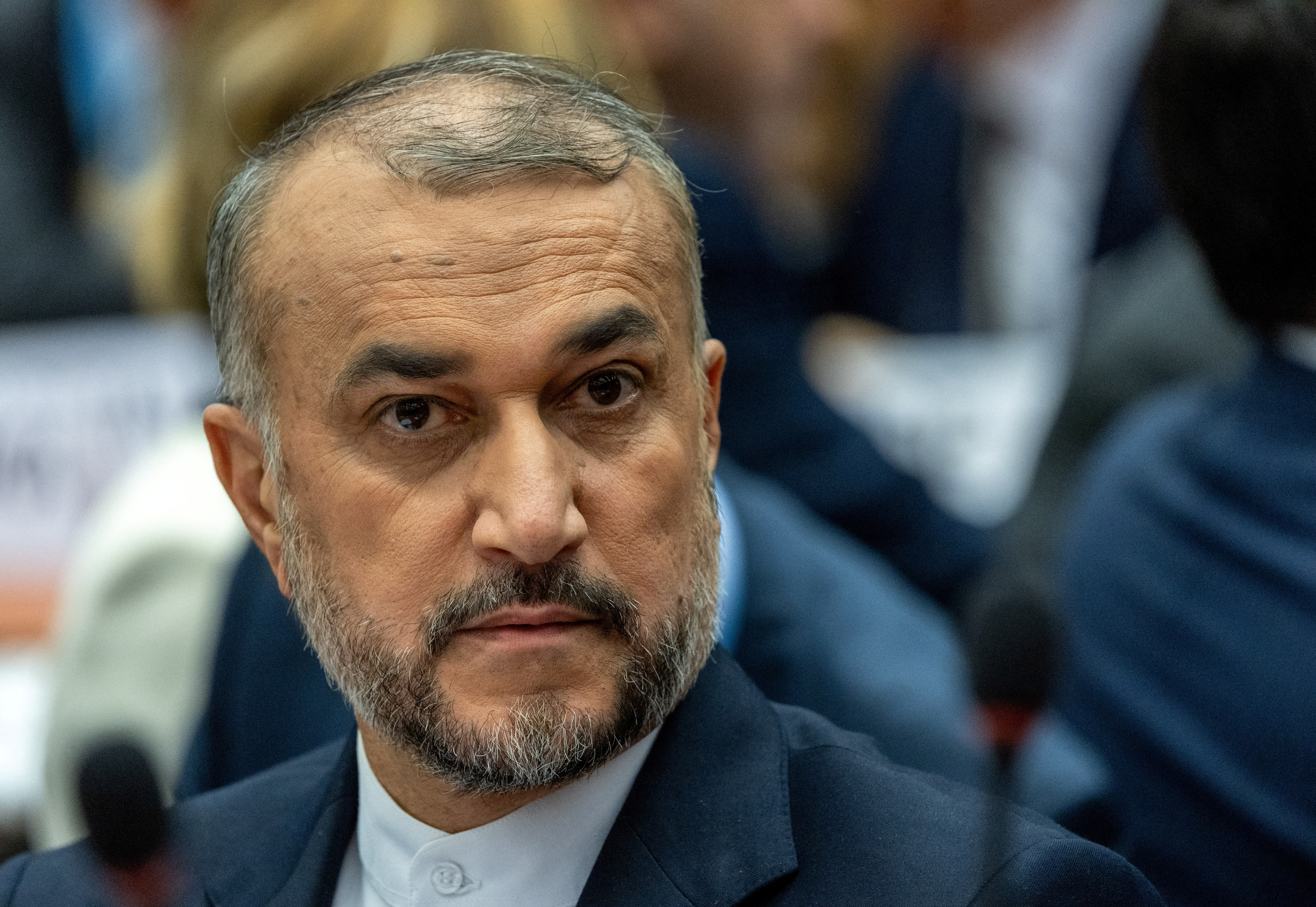 &copy; Reuters. FILE PHOTO: Iranian Foreign Minister Hossein Amirabdollahian attends a side event during an event commemorating the 75th Anniversary of the Universal Declaration of Human Rights, amid the ongoing conflict between Israel and the Palestinian Islamist gro