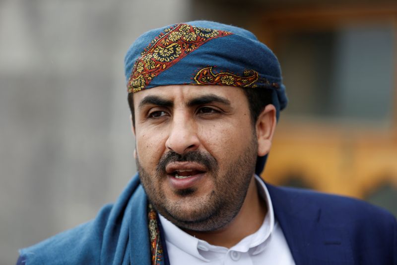 © Reuters. المتحدث باسم الحوثيين محمد عبد السلام في صنعاء باليمن في صورة من أرشيف رويترز.
