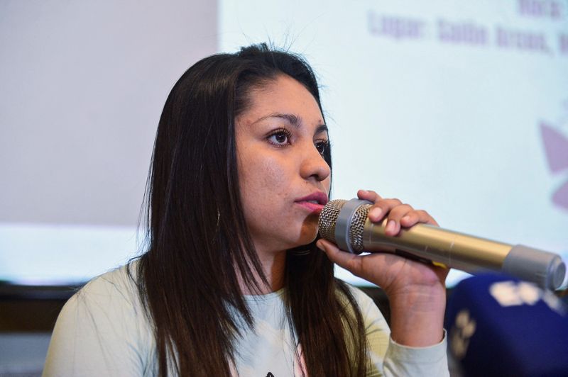 &copy; Reuters. Lilian, a 28-year-old cosmetologist, who was sentenced to 30 years in prison for aggravated manslaughter due to an abortion caused by an obstetric emergency, and who was released on December 1, 2023 after more than seven years in prison, speaks during a p