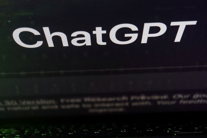 &copy; Reuters. A keyboard is seen reflected on a computer screen displaying the website of ChatGPT, an AI chatbot from OpenAI, in this illustration picture taken February 8, 2023. REUTERS/Florence Lo/Illustration/File Photo