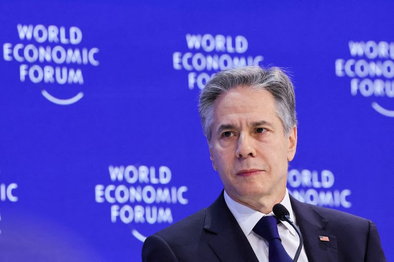 &copy; Reuters. FILE PHOTO: U.S. Secretary of State Antony Blinken attends the 54th annual meeting of the World Economic Forum in Davos, Switzerland, January 17, 2024. REUTERS/Denis Balibouse/File Photo