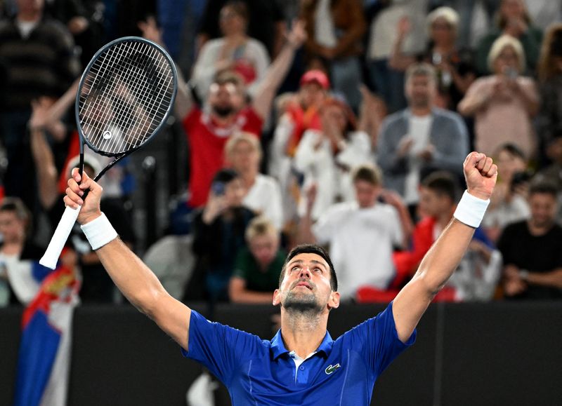 &copy; Reuters. Djokovic no Aberto da Austrália
 19/1/2024   REUTERS/Tracey Nearmy