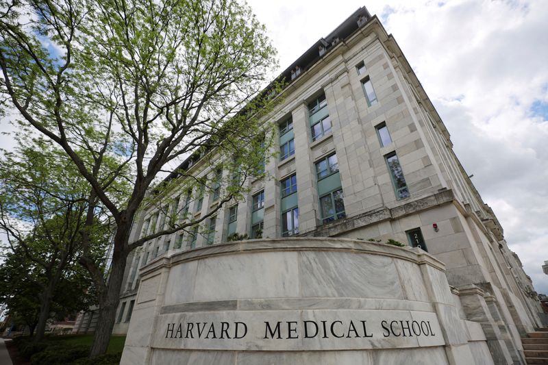 &copy; Reuters. FILE PHOTO: A general view of the Harvard Medical School in the Longwood Medical Area in Boston, Massachusetts, U.S., May 15, 2022.  Picture taken with a drone.   REUTERS/Brian Snyder/File Photo