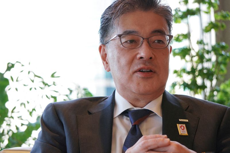 &copy; Reuters. FILE PHOTO: Panasonic Holdings Group CEO Yuki Kusumi talks about the company's strategy in Tokyo, Japan, January 19, 2024. REUTERS/Miho Uranaka/File Photo