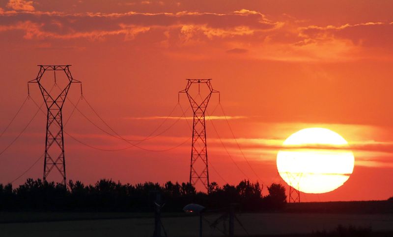 &copy; Reuters. Des pylônes électriques à haute tension à Poitiers. /Photo prise le 5 juin 2015/REUTERS/Régis Duvignau