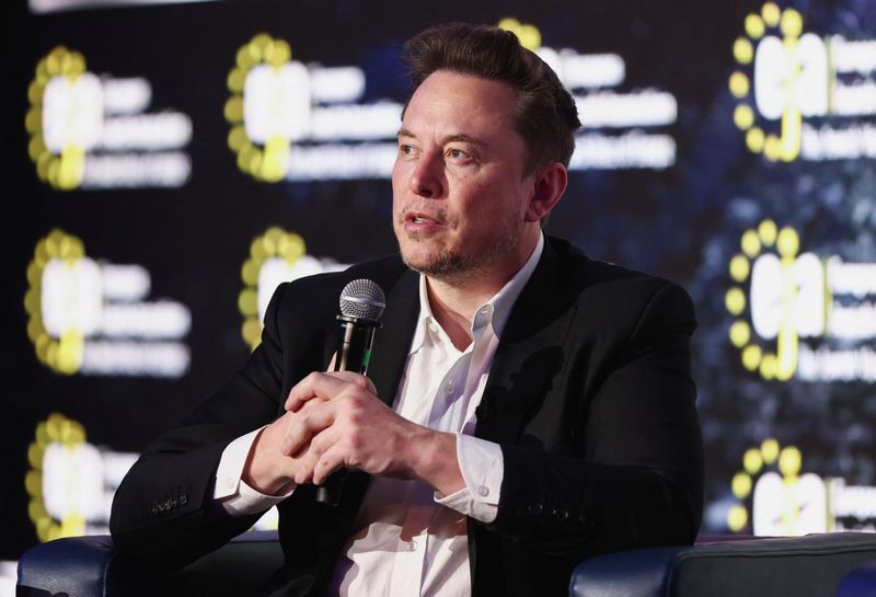 &copy; Reuters. Tesla CEO Elon Musk attends a conference organized by the European Jewish Association, in Krakow, Poland, January 22, 2024. REUTERS/Lukasz Glowala