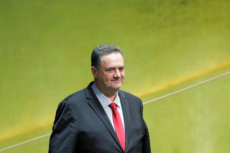 © Reuters. Israel Foreign Minister Israel Katz arrives to address the 74th session of the United Nations General Assembly at U.N. headquarters in New York City, New York, U.S., September 26, 2019. REUTERS/Eduardo Munoz/File photo