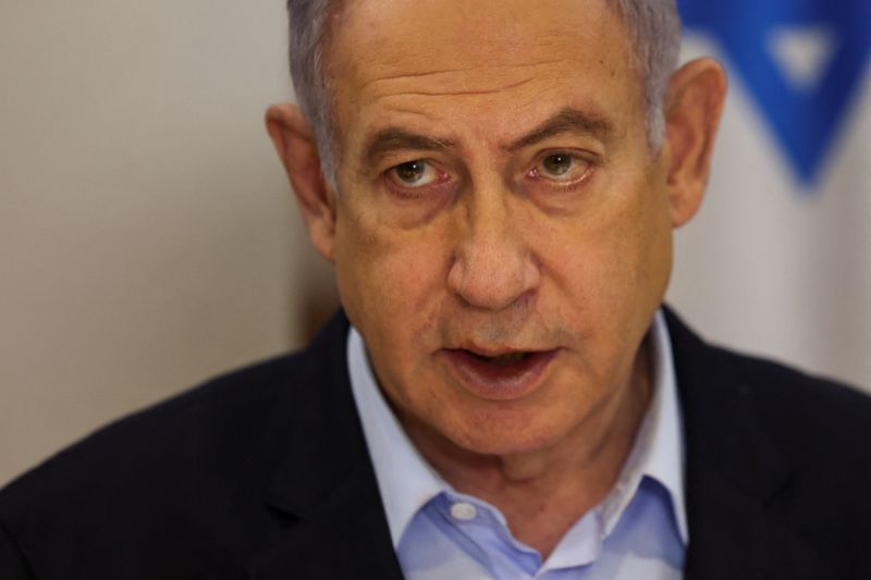 &copy; Reuters. رئيس الوزراء الإسرائيلي بنيامين نتنياهو في تل أبيب يوم السابع من يناير كانون الثاني 2024.  تصوير: رونين زفولون - رويترز