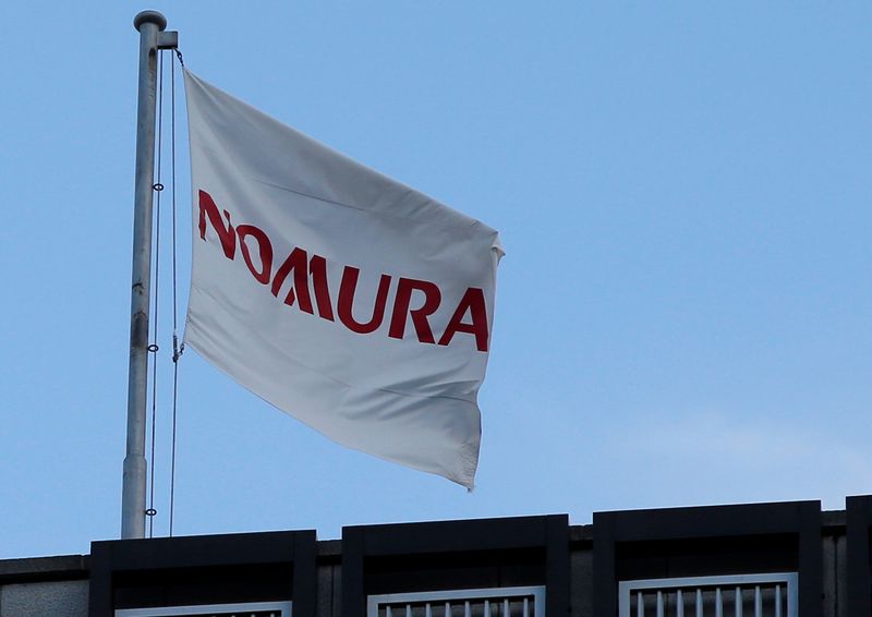 &copy; Reuters. FILE PHOTO: The logo of Nomura Securities is seen near the company's Head Office in Tokyo, Japan, November 28, 2016. REUTERS/Toru Hanai/File Photo