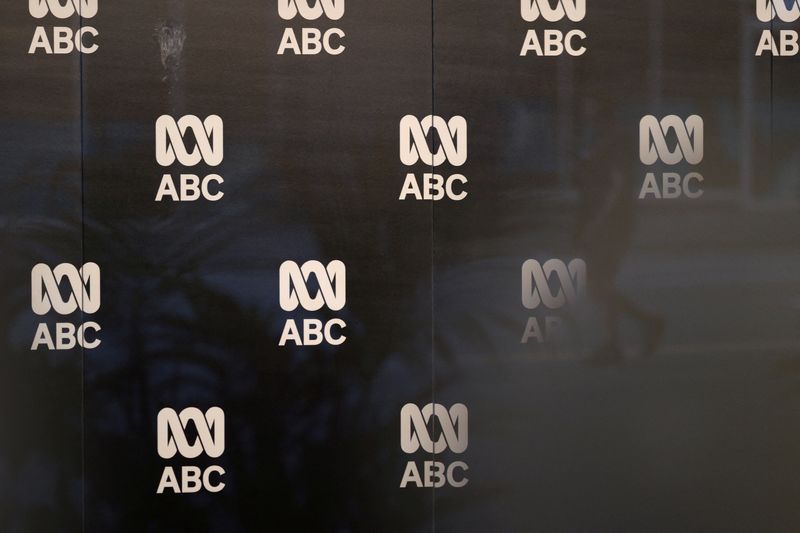 &copy; Reuters. FILE PHOTO: The ABC (Australian Broadcasting Corporation) logo is pictured at its headquarters in Sydney, Australia, July 1, 2020. REUTERS/Loren Elliott/File Photo