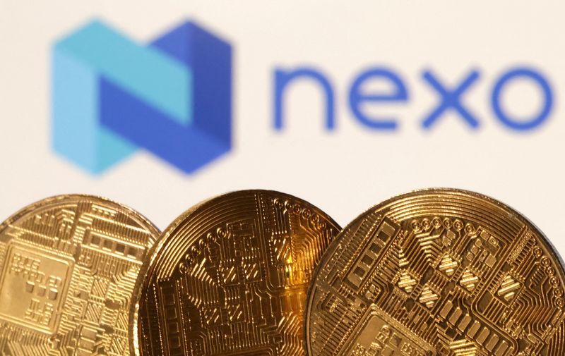 &copy; Reuters. FILE PHOTO: Representations of a cryptorurrency are seen in front of Nexo logo in this illustration taken, January 13, 2023. REUTERS/Dado Ruvic/Illustration/File Photo