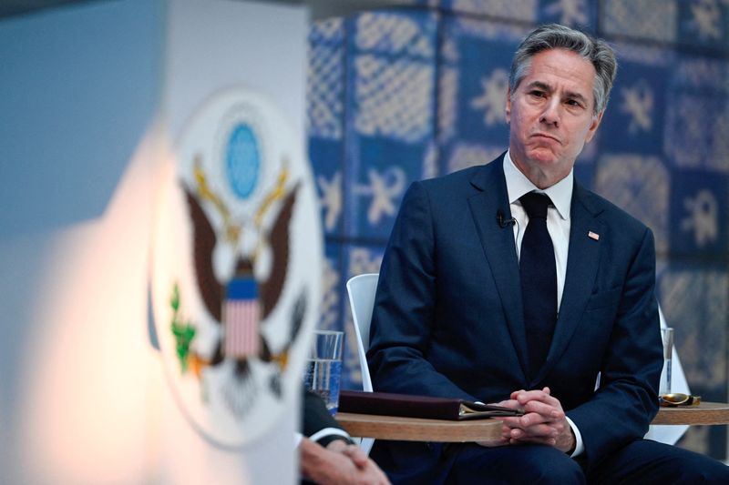 © Reuters. US Secretary of State Antony Blinken attends the American Corner Lekki Ribbon Cutting at 21st Century Technologies in Lagos, Nigeria, January 24, 2024. ANDREW CABALLERO-REYNOLDS/Pool via REUTERS