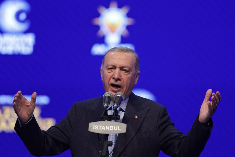 &copy; Reuters. الرئيس التركي رجب طيب أردوغان خلال فعالية في إسطنبول في السابع من يناير كانون الثاني 2024. تصوير: مراد سيزار - رويترز.