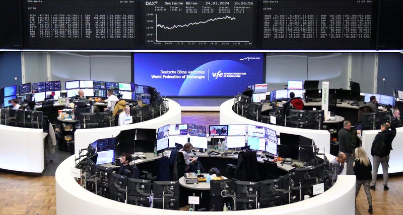 &copy; Reuters. L'indice allemand DAX à la bourse de Francfort, Allemagne. /Photo prise le 24 janvier 2024/REUTERS