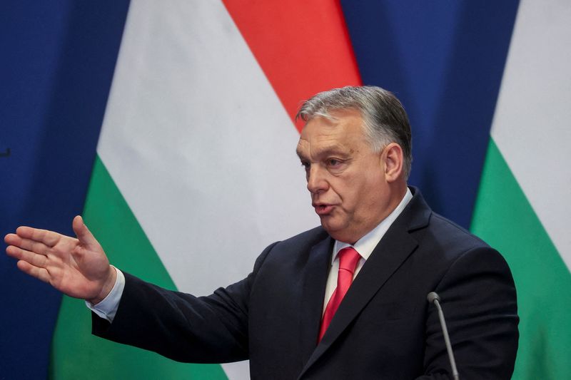 &copy; Reuters. فيكتور أوربان رئيس وزراء المجر خلال مؤتمر صحفي في بودابست يوم 16 يناير كانون الثاني 2024. تصوير: برناديت سابو - رويترز.