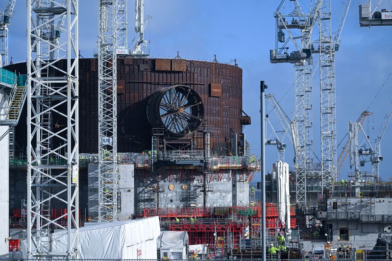 &copy; Reuters. Chantier de la centrale nucléaire de Hinkley point C, à Bridgwater, en Grande-Bretagne. /Photo prise le 7 avril 2022/Finnbarr Webster/Pool via REUTERS