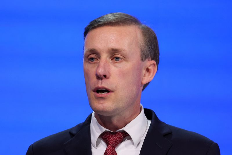 &copy; Reuters. FILE PHOTO: U.S. National Security Advisor Jake Sullivan attends a session during the 54th annual meeting of the World Economic Forum in Davos, Switzerland, January 16, 2024. REUTERS/Denis Balibouse
