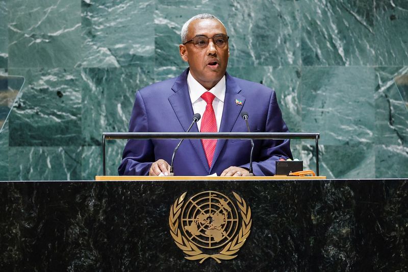 &copy; Reuters. نائب رئيس الوزراء الإثيبوبي دمقي مكونن في مقر الأمم المتحدة في نيويورك يوم 23 سبتمبر أيلول 2023. تصوير: إدوارد مونوز - رويترز.
