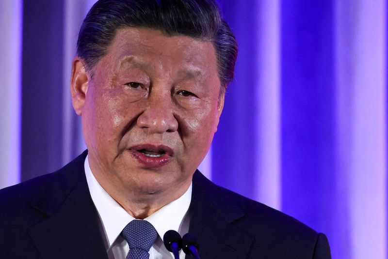 &copy; Reuters. الرئيس الصيني شي جين بينغ في كاليفورنيا يوم 15 نوفمبر تشرين الثاني 2023. صورة لرويترز من ممثل لوكالات الأنباء.
