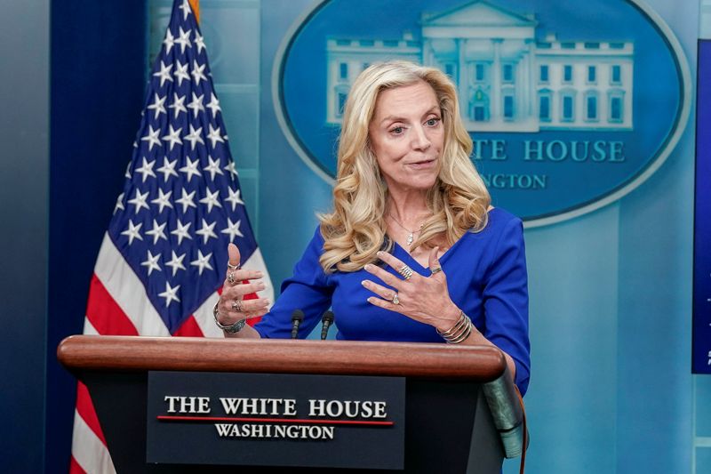&copy; Reuters. National Economic Council Director Lael Brainard speaks during the daily briefing at  the White House in Washington, U.S., October 26, 2023. REUTERS/Ken Cedeno/File Photo