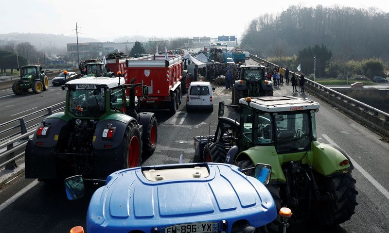 &copy; Reuters. Manifestations nationales d’agriculteurs en France, à Bayonne. /Photo prise le 26 janvier 2024/REUTERS/Vincent West