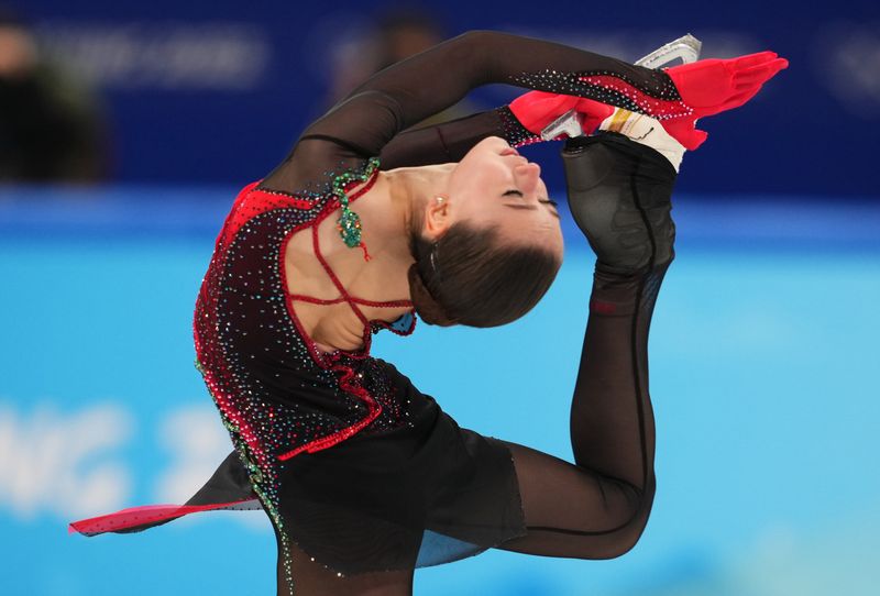 &copy; Reuters. Kamila Valieva nos Jogos de Inverno de Pequim
 17/2/2022    REUTERS/Aleksandra Szmigiel