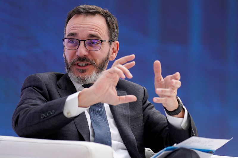 &copy; Reuters. FILE PHOTO: Pierre-Olivier Gourinchas, Director and Economic Counsellor, Research Department IMF, speaks during IMF roundtable on tackling public debt at the International Monetary Fund Building in Washington, U.S. April 12, 2023. REUTERS/Ken Cedeno/File 