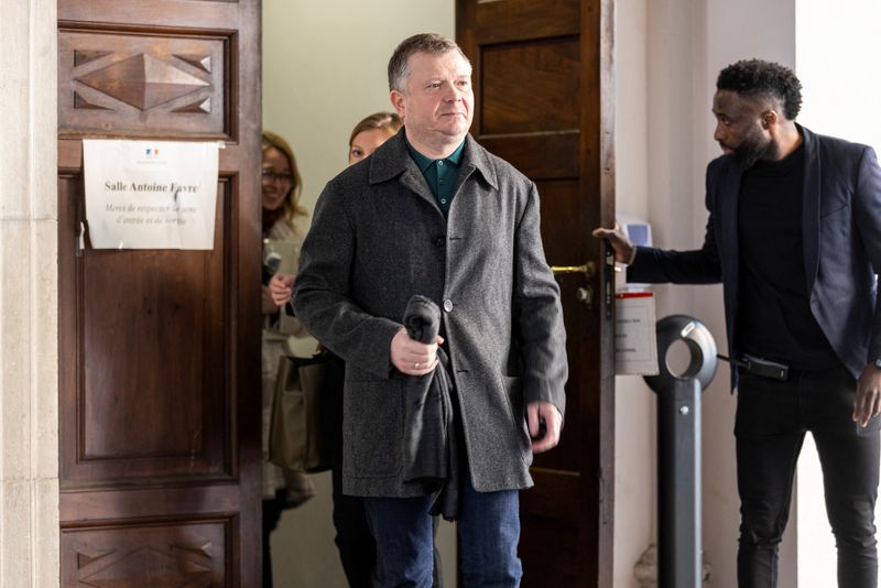 © Reuters. Billionaire Kostyantyn Zhevago leaves the court of appeals, following Ukraine's request to extradite him, in Chambery, France, March 16, 2023. REUTERS/Pierre Albouy/File Photo