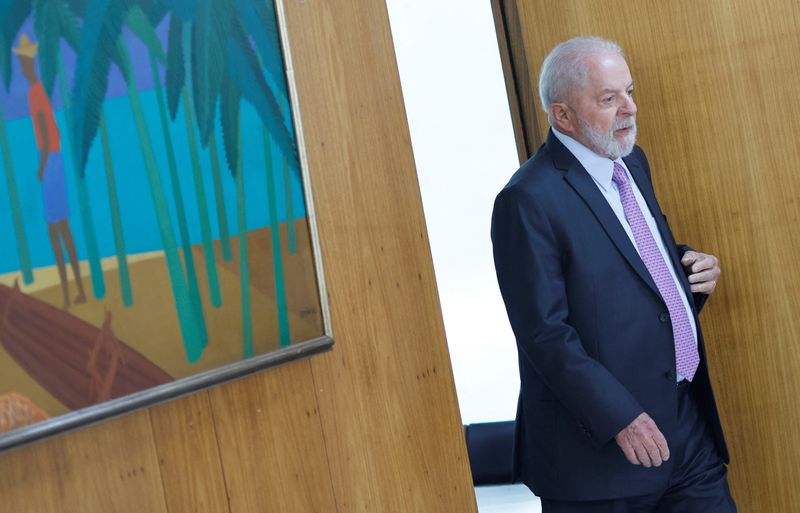 &copy; Reuters. Presidente Luiz Inácio Lula da Silva no Palácio do Planalto
11/01/2024
REUTERS/Adriano Machado