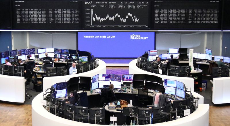 &copy; Reuters. L'indice allemand DAX à la bourse de Francfort, Allemagne. /Photo prise le 30 janvier 2024/ REUTERS