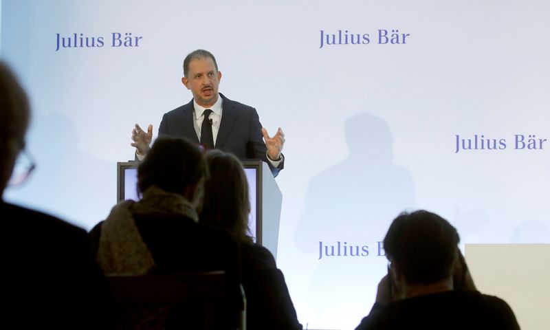 &copy; Reuters. CEO Philipp Rickenbacher of Swiss bank Julius Baer addresses the annual news conference to present the results for 2019 in Zurich, Switzerland February 3, 2020. REUTERS/Arnd Wiegmann/ File Photo