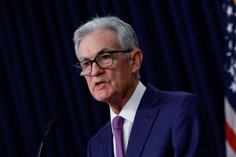 &copy; Reuters. Chair do Fed, Jerome Powell, dá entrevista coletiva após decisão sobre juros
31/01/2024
REUTERS/Evelyn Hockstein