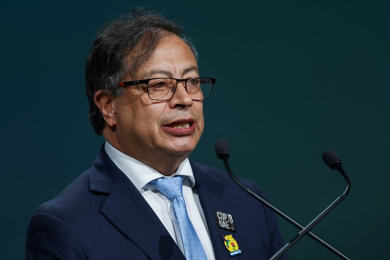 &copy; Reuters. Presidente da Colômbia, Gustavo Petro, durante conferência climática da ONU COP28 nos Emirados Árabes Unidos
01/12/2023 REUTERS/Amr Alfiky