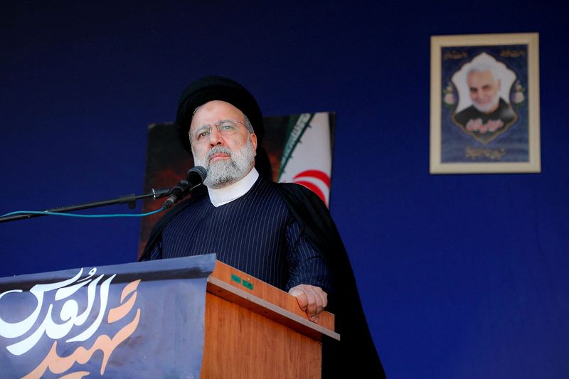 &copy; Reuters. Presidente do Irã Ebrahim Raisi em Kerman
 5/1/2024   Divulgação via REUTERS