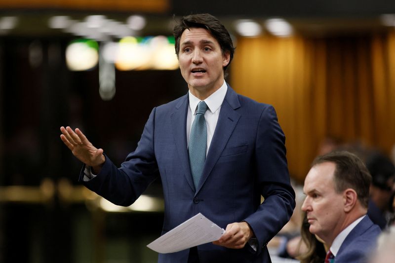 © Reuters. رئيس الوزراء الكندي جاستن ترودو في أوتاوا يوم 29 يناير كانون الثاني 2024. تصوير: بلير جيبل - رويترز.