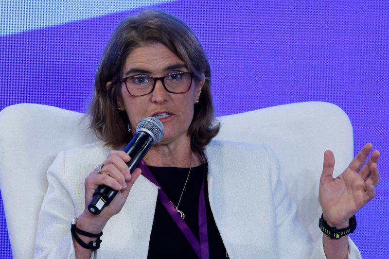 &copy; Reuters. FILE PHOTO: Reserve Bank of Australia (RBA) Governor Michele Bullock, speaks at the HKMA-BIS High-Level Conference in Hong Kong, China November 28, 2023. REUTERS/Tyrone Siu/File Photo