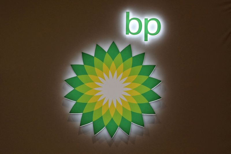&copy; Reuters. Photo d'archives du logo de BP. /Photo prise le 12 juillet 2023 à Vancouver, Canada/REUTERS/Chris Helgren