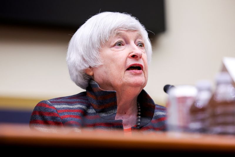 &copy; Reuters. U.S. Treasury Secretary Janet Yellen testifies before a House Financial Services Committee hearing on the “Annual Report of the Financial Stability Oversight Council" on Capitol Hill in Washington, U.S., February 6, 2024.  REUTERS/Amanda Andrade-Rhoades