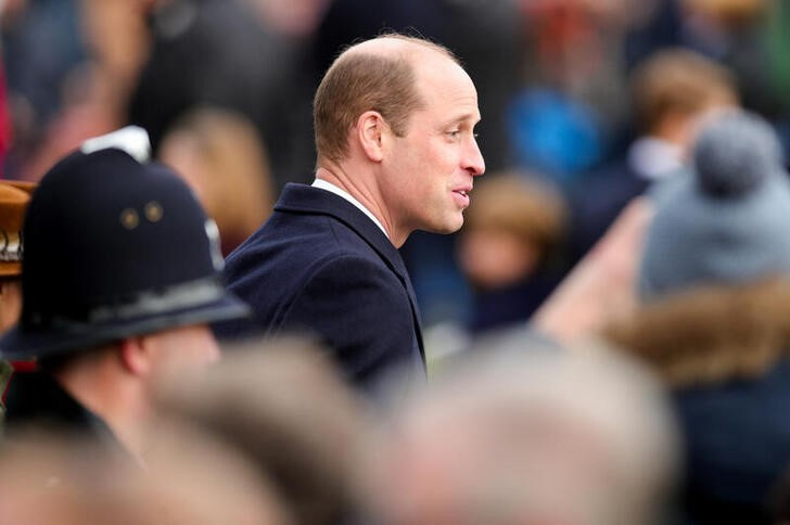 &copy; Reuters. Príncipe William em Sandringham, na Inglaterra
 25/12/2023    REUTERS/Chris Radburn