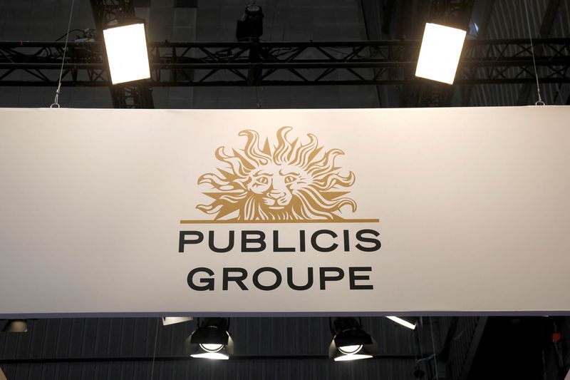 &copy; Reuters. Photo d'archives: Le logo du groupe Publicis à Paris, en France. /Photo prise le 16 mai 2019/REUTERS/Charles Platiau 