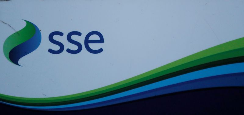 &copy; Reuters. FILE PHOTO: An SSE company logo is seen on signage outside the Pitlochry Dam hydro electric power station in Pitlochry, Scotland, Britain, November 8, 2017. REUTERS/Russell Cheyne/File Photo