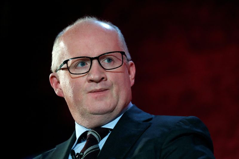 © Reuters. FILE PHOTO: Executive Board member of the European Central Bank Philip Lane attends the Fortune Global Forum in Paris, France, November 18, 2019. REUTERS/Gonzalo Fuentes/File Photo