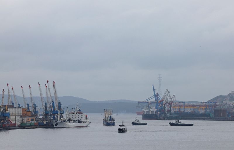 &copy; Reuters. A view shows ships in the far eastern port of Vladivostok, Russia September 10, 2023. REUTERS/Evgenia Novozhenina/File Photo