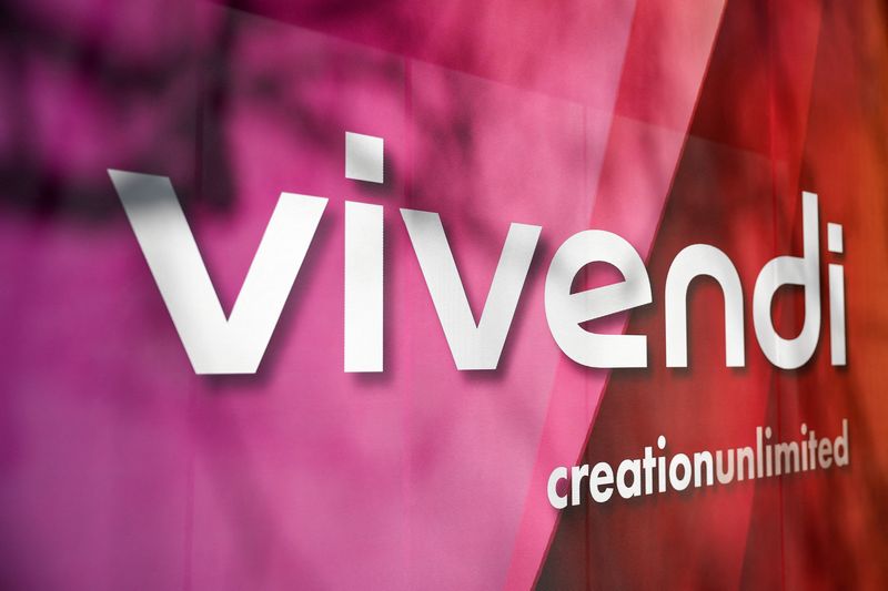 &copy; Reuters. Logo di Vivendi nella sede centrale dell'azienda a Parigi, Francia, 4 marzo 2024. REUTERS/Benoit Tessier/File Photo