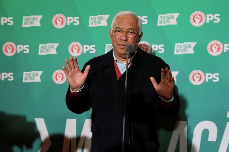 &copy; Reuters. FILE PHOTO: Portugal's Prime Minister Antonio Costa speaks to members of the press on the day of the general election, in Lisbon, Portugal, March 10, 2024. REUTERS/Violeta Santos Moura/File Photo
