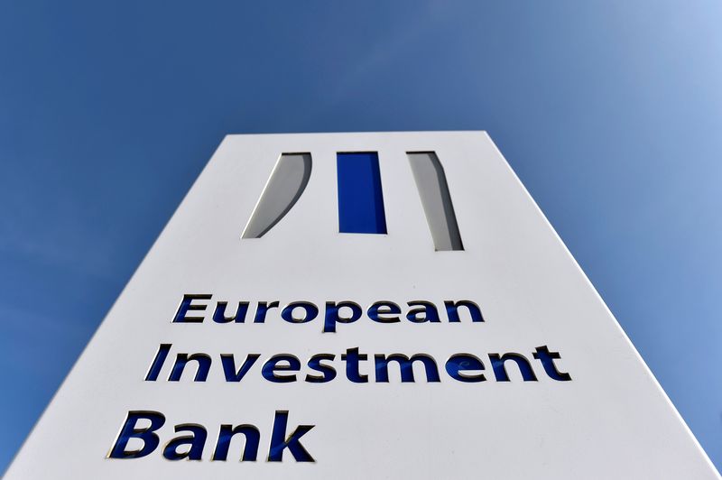 &copy; Reuters. The logo of the European Investment Bank is pictured in the city of Luxembourg, Luxembourg, March 25, 2017. Reuters/Eric Vidal/ File Photo