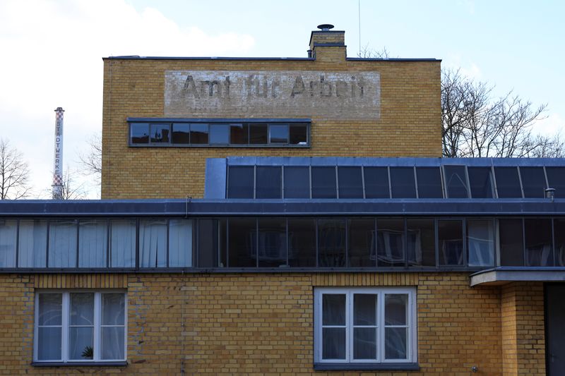 &copy; Reuters. FILE PHOTO: The Employment Office "Amt fuer Arbeit" designed by Bauhaus architect Walter Gropius, one of UNESCO world heritage sites of the eastern German city of Dessau, is pictured in Dessau, Germany, March 5, 2022. Picture taken March 5, 2022. REUTERS/