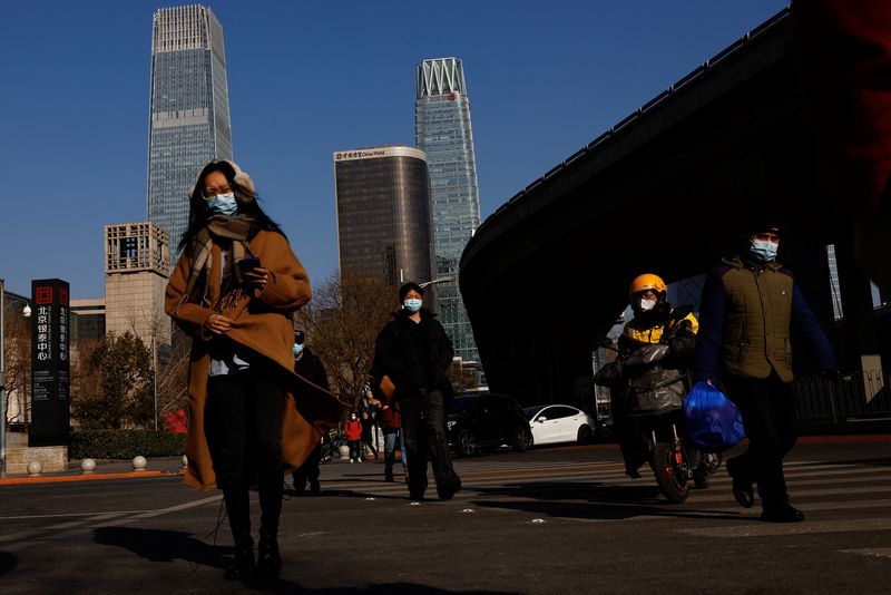 &copy; Reuters. Le quartier central des Affaires de Pékin. /Photo prise le 30 janvier 2023/REUTERS/Tingshu Wang